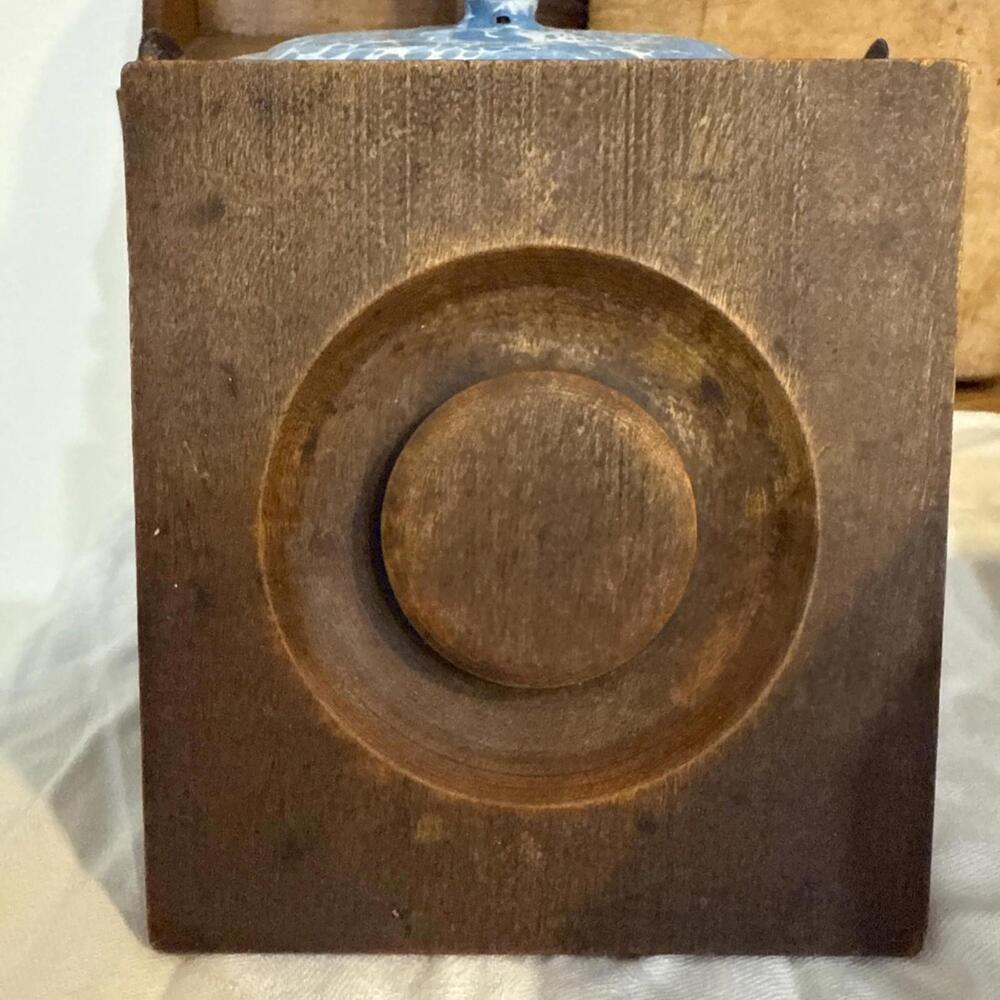 VTG Fighting Rooster Wood Kitchen Canister  MCM Primitive Dovetail Retro… - Picture 7 of 8